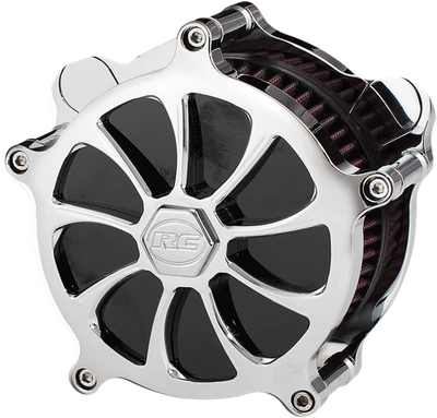 Limpiador de filtro de aire revuelta cromada componentes RC 1999-2017 Harley Touring Softail Foto 1 de 2