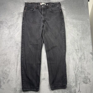 Vintage Levis 550 Jeans Mens 38x32 USA MADE Black Distress Skater Relaxed Grunge - Picture 1 of 17