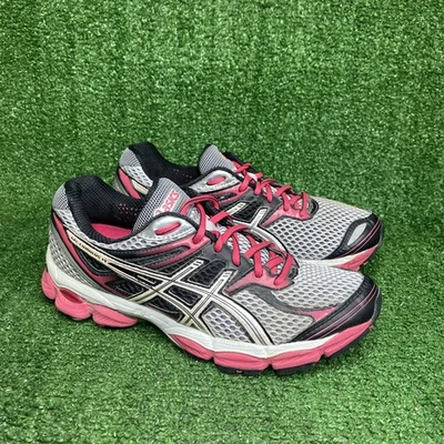 Zapatos para correr para mujer ASICS Gel-Cumulus 14 talla 7 B T296N negro gris rosa Foto 1 de 4