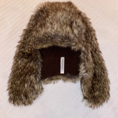 Sombrero trampero marrón difuso de felpa Aeropostale para mujer Foto 1 de 4