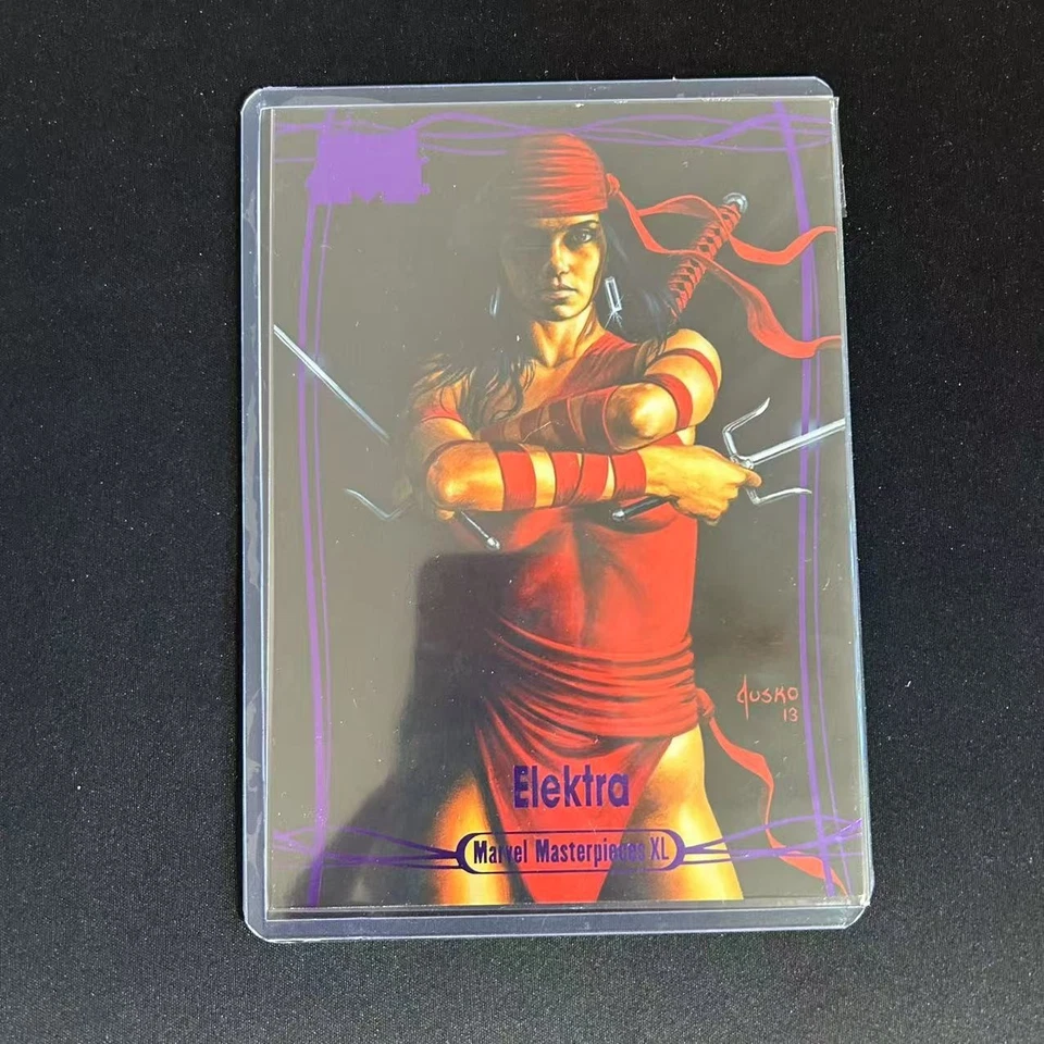 💎2023 SKYBOX MARVEL MASTERPIECES XL 5'X7' EPIC PURPLE/199 ELEKTRA #53 Foto 1 de 1