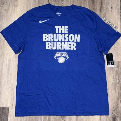 Nike New York Knicks Jalen Brunson "The Brunson Burner" T-Shirt NBA Playoffs - Image 1 of 2