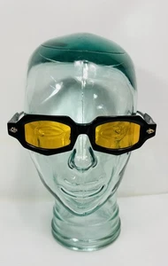 Savant & Scholar Yellow Black Acetate 46-24 150 Retro Frame - Picture 1 of 10