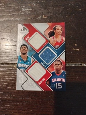 Juego usado 2009-10 SP - 3 muestras de estrellas Al Horford, Joakim Noah, Corey Brewer) Foto 1 de 2