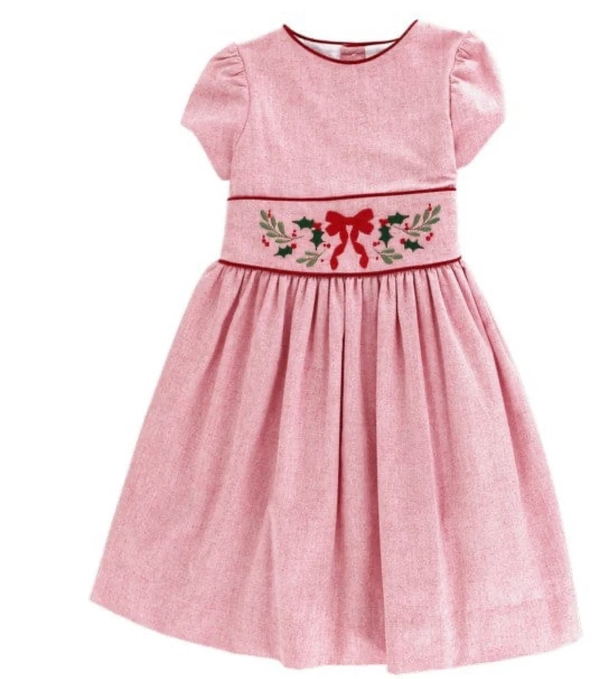 Bailey Niños Acebo con Cordón Rojo Vestido 9 Meses Navidad Vestido Clásico Nuevo Foto 1 de 1