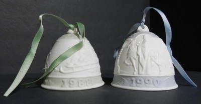 Juego de 2 Adornos Campana Lladro 1988 y 1990 Usado Foto 1 de 4