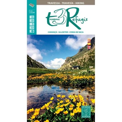 Spain/France Travessa dels Tres Refugis Editorial Alpina hiking map & guide - Image 1 of 4
