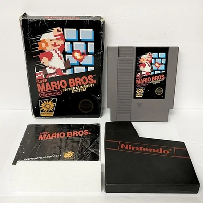 Nintendo NES Super Mario Bros В комплекте в коробке Вешалка Протестирована 5 Винтов - Изображение 1 из 4
