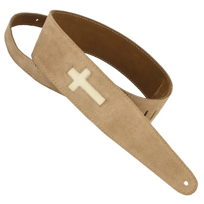 Henry Heller 2,5" Wide Cross Design Capri alça de guitarra camurça #HP25CR-02 - Imagem 1 de 1