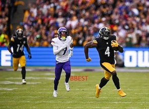 D.K. METCALF PITTSBURGH STEELERS 80 YRD TD VS VIKINGS 9/28/25 COLOR 8X10 - Picture 1 of 1