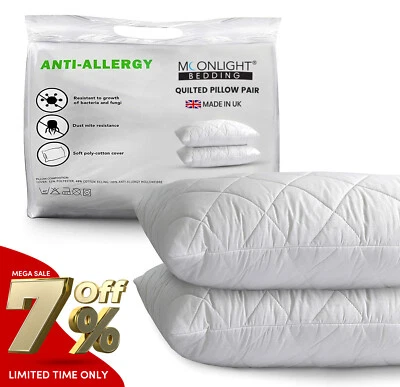Luxury Pillows Quilted Ultra Soft Jumbo Super Firm Deluxe Bounce Back Extra Fill