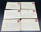 Lot of 6 Letters, 1944 - Sioux Lookout, ON - C.N.R. School Car