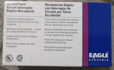 Eagle Electric Ground Fault Circuit Interrupter (GFCI) Receptacle (NEMA 5-15R) - Image 1 of 3