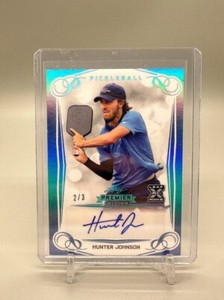 2023 Leaf Pickleball Premier Edition Hunter Johnson Holo Platinum Auto /3 RC