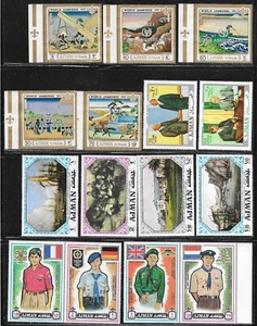 MNH Ajman Emiratos Árabes Unidos Medio Oriente Paquete Lote de 15 Estampillas Colección País Como Nuevo - Imagen 1 de 1