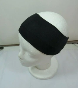Classic Solid Black Soft Stretchy Headband Hairband - Picture 1 of 5