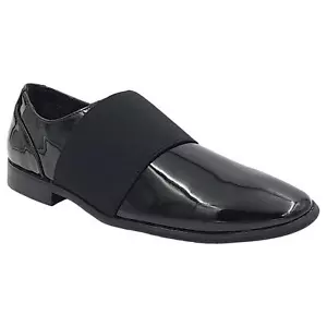 INC INTL Concepts Men Kain Slip On Tuxedo Loafers Size US 7.5M Black Patent - Picture 1 of 5