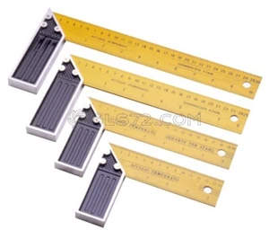 YELLOW PAINTED JOINER CARPENTER SQUARE 250x130 mm FERVI 0286/250 - Picture 1 of 1