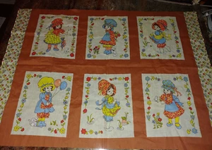 Holly Hobbie Craft Panel W/ 6 Quilt Squares Unbranded - Picture 1 of 10