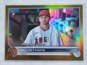 2022 Topps Gold FOIL Reid Detmers Rc Angels - Picture 1 of 5