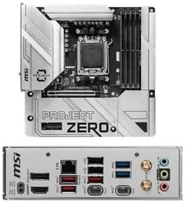 MSI B650M Project Zero 7E09-003R, rückseitige Anschlüsse - Bild 1 von 1