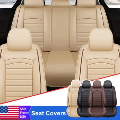Leather Car Seat Covers Full Set For Volvo S40/60/70/80/90 V40/50/60/70/90 XC60 Foto 1 de 4