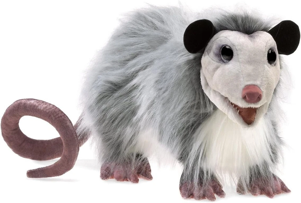 Folkmanis Opossum Hand Puppet Gray Black Brown 1 EA