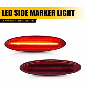 Pair Red LED Rear Fender Side Marker Light For 1997-2004 Chevrolet Corvette C5 - Foto 1 di 15