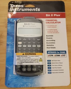 Texas Instruments BA II Plus Financial Calculator, Black - Picture 1 of 3