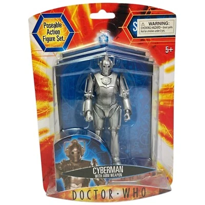 Экшн-фигурка персонажа Doctor Who Cyberman Wih Arm Weapon 2004 новая запечатанная - Изображение 1 из 4