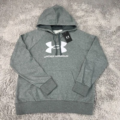 Under Armour Hoodie Womens Large Gray Sweatshirt Rival Fleece Lock-Up NWT - Image 1 of 4