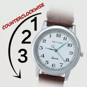 Rückwärtsuhr: Rückwärtsuhrwerk, einzigartige Anzeige Stahlband Modeuhr - Bild 1 von 11