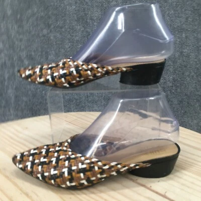 Naturalizer Shoes Womens 6 M Bismark Mule Brown Braided Leather Pointed Block - Image 1 of 4