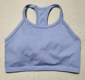 JOCKEY Essential PERIWINKLE BLUE Medium Impact SEAMLESS Ribbed CAMI BRALETTE M - Picture 1 of 5