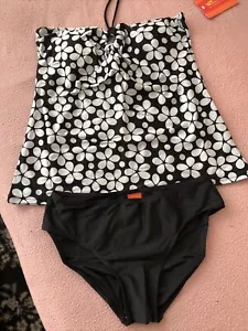 Damen Tankini Set 40 Schwarz Weiß Neu - Bild 1 von 2