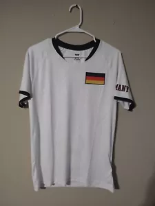Camiseta blanca de fútbol de Alemania de manga corta Striker talla pequeña S para hombre - Imagen 1 de 4
