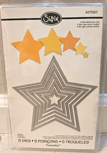 Sizzix Stars Framelits die set ~NEW~ 657567 - Picture 1 of 2
