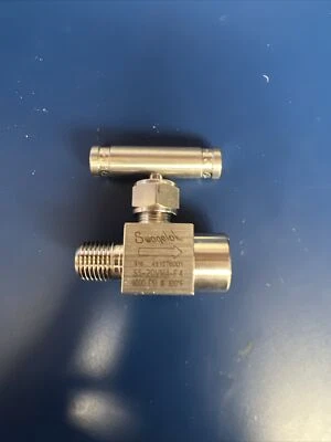 Swagelok Stainless Steel Integral Bonnet Needle Valve, 0.21 Cv, 1/4 In.  - Image 1 of 2