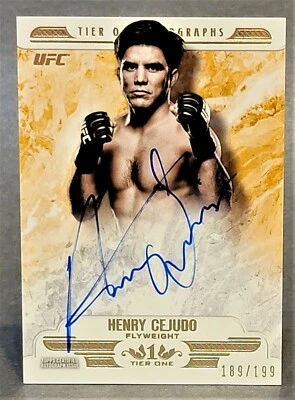 2017 Topps UFC Knockout Tier One Autographs #T1A-HC Henry Cejudo 189/199 - Image 1 of 2