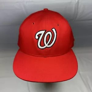 Vintage Washington Nationals Fitted Wool Baseball Hat Red MLB Cap, 7 5/8, ROMAN - Picture 1 of 12