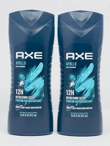 2 Axe Apollo Salbei und Zedernholz 12H erfrischender Duft Duschgel 16 flüssige Unzen - Bild 1 von 4