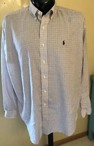 Ralph Lauren Blake Herren Hemd rot weiß blau kariert L/S Knopfleiste Größe L - Bild 1 von 5