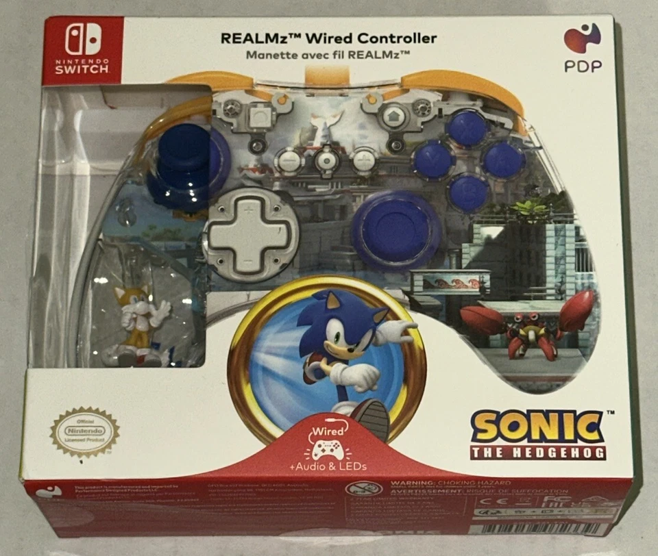 Sonic the Hedgehog Tails PDP REALMz Wired Controller for Nintendo Switch Box