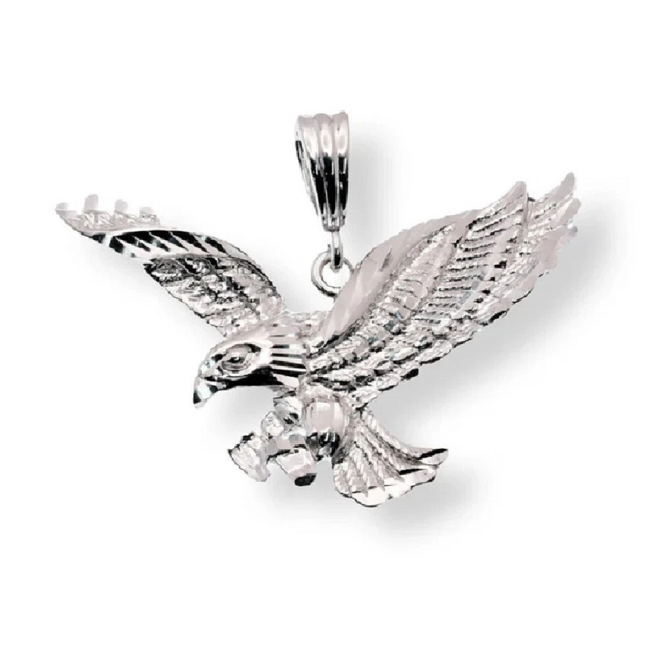 Sterling Silver Diamond Cut Eagle Pendant - Image 1 of 1