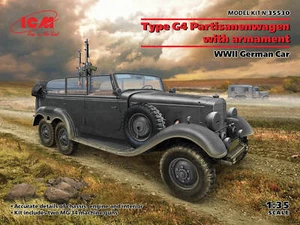 Type G4 Partisanenwagen With Armament, WWII German Car 1:35 Plastic Model Kit - Foto 1 di 1