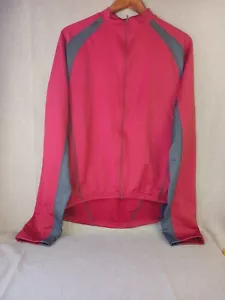 Novara Cycling Jacket Large Burgundy Pockets Full Zip - Picture 1 of 8
