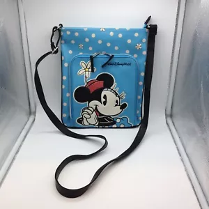 Borsa a tracolla Walt Disney World Parks Minnie Mouse senza tempo blu 11" x 9" - Foto 1 di 13
