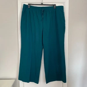 NWT Lane Bryant Women's Wide Leg Drape Teal Pants Size 28 - Picture 1 of 5