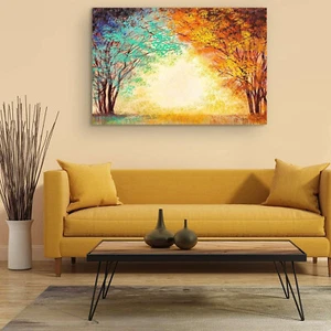 Tree Branches Painting  Giant Size 140x75cm Quality Wall Art Pint Unframed - Picture 1 of 3