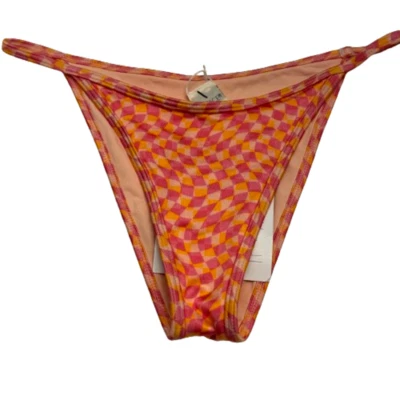L*Space Pink Yellow Checkered Bikini Bottom NWT Size Small - Image 1 of 4